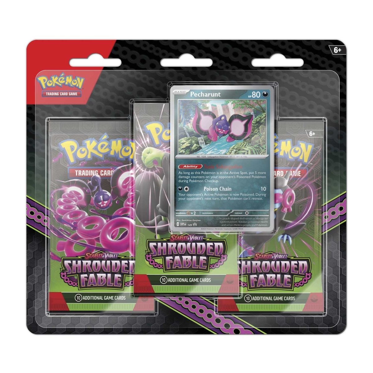 Pokémon TCG: Scarlet & Violet - Shrouded Fable - 3-Pack Blister - Pecharunt