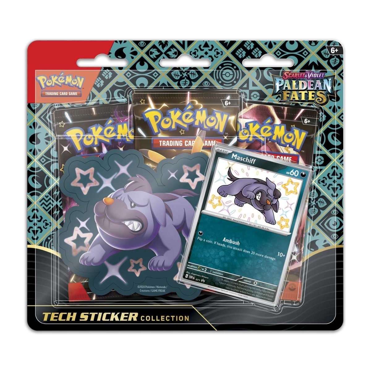 Pokémon TCG: Paldean Fates Tech Sticker Collection - Shiny Maschiff
