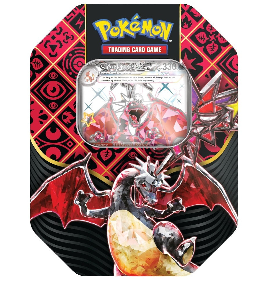 Pokémon TCG: Scarlet & Violet Paldean Fates 4 Pack Tin - Shiny Charizard