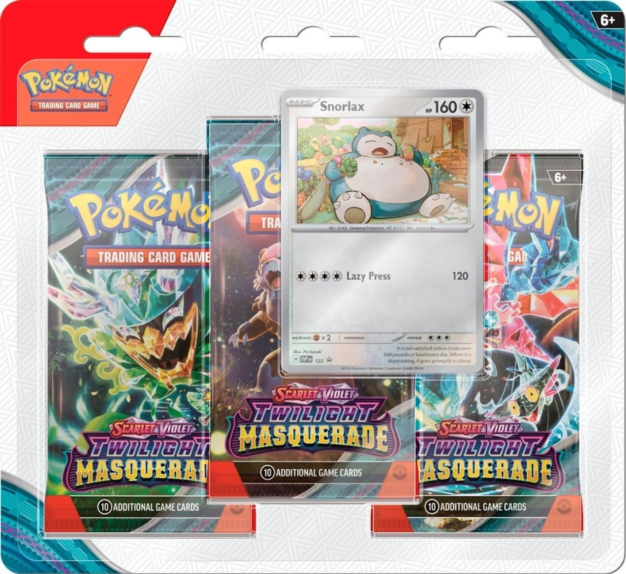 Pokémon TCG: Scarlet & Violet - Twilight Masquerade - 3-Pack Blister - Snorlax